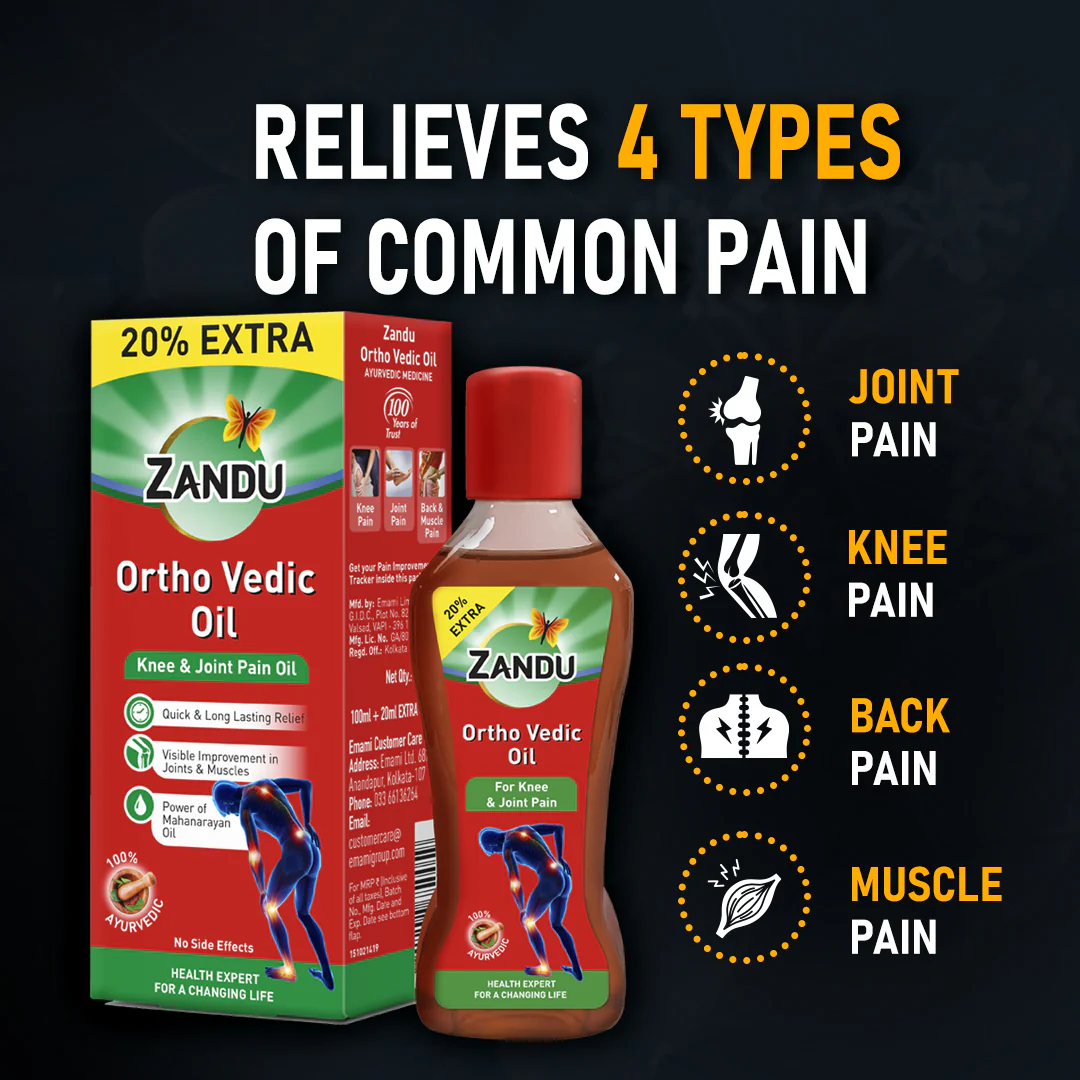 Zandu Ortho Vedic Ayurvedic Pain Relief Oil - Image 4