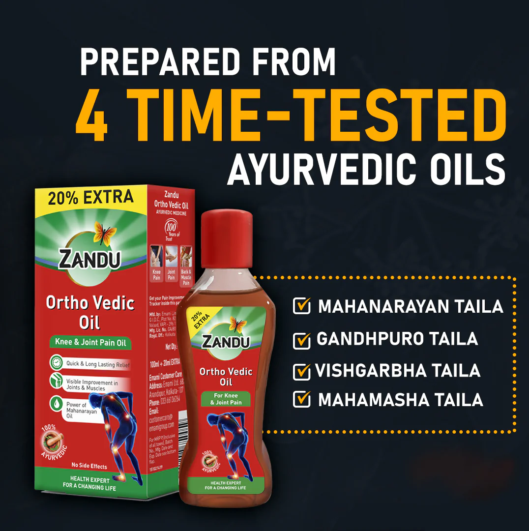 Zandu Ortho Vedic Ayurvedic Pain Relief Oil - Image 5