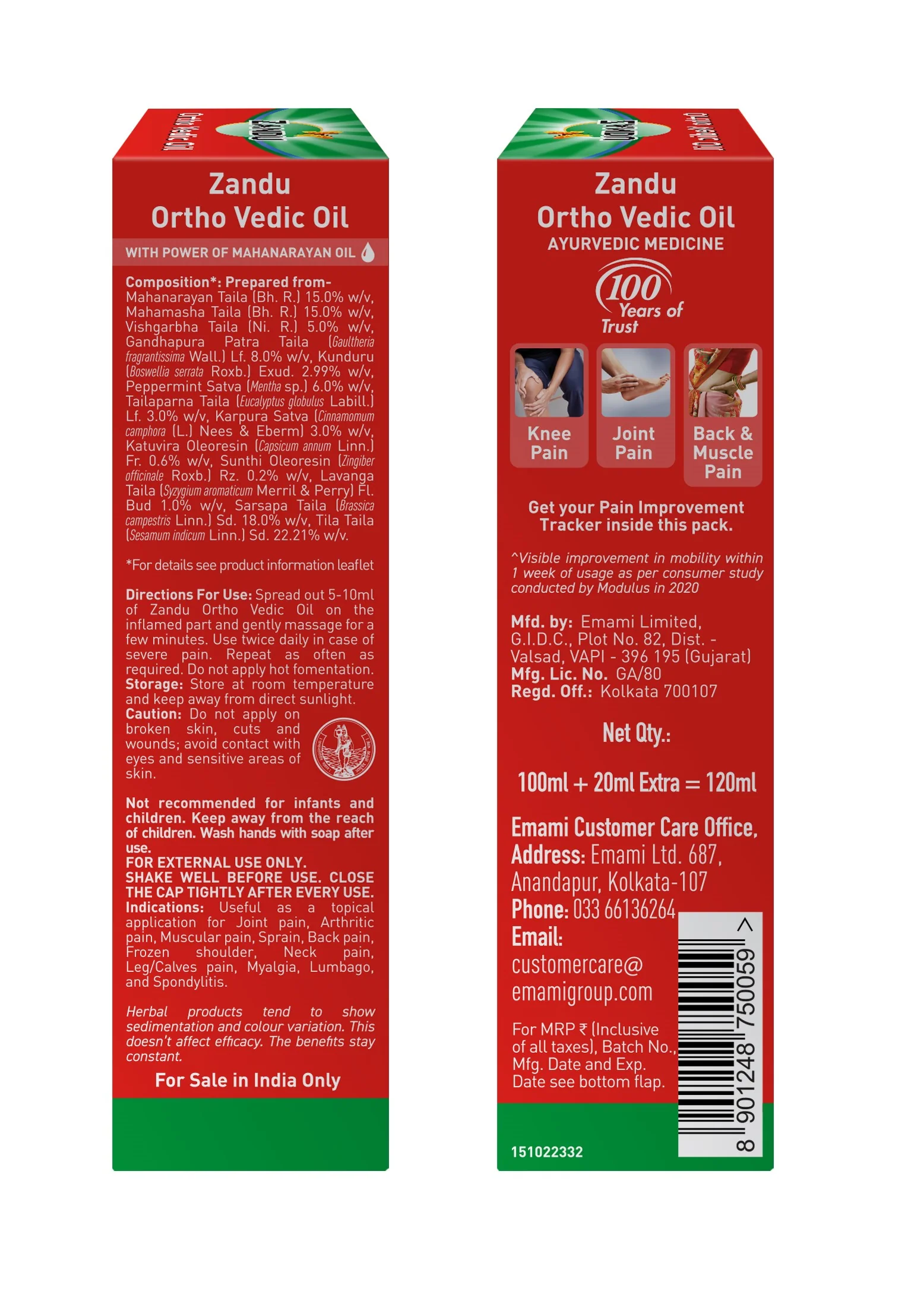 Zandu Ortho Vedic Ayurvedic Pain Relief Oil - Image 6