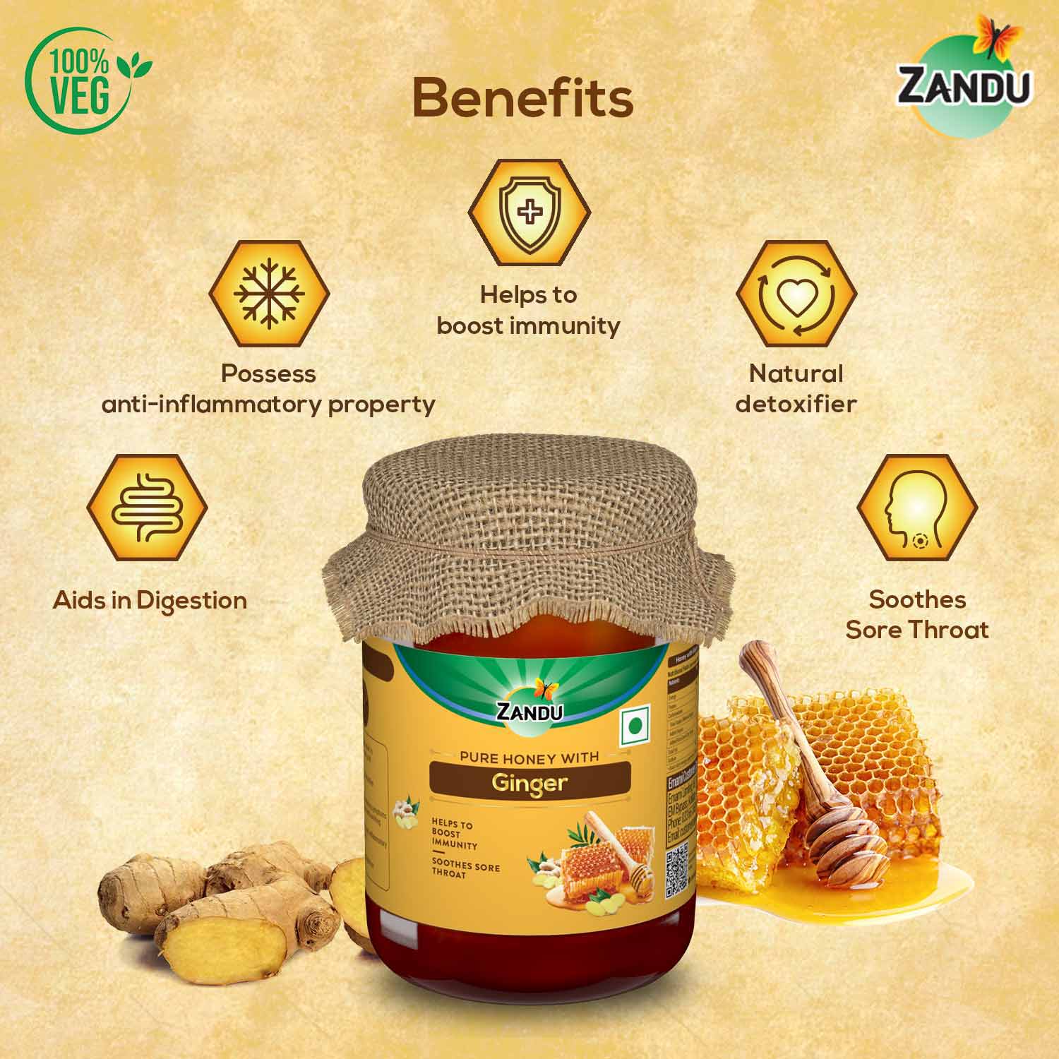 Zandu Ginger Honey - Image 3