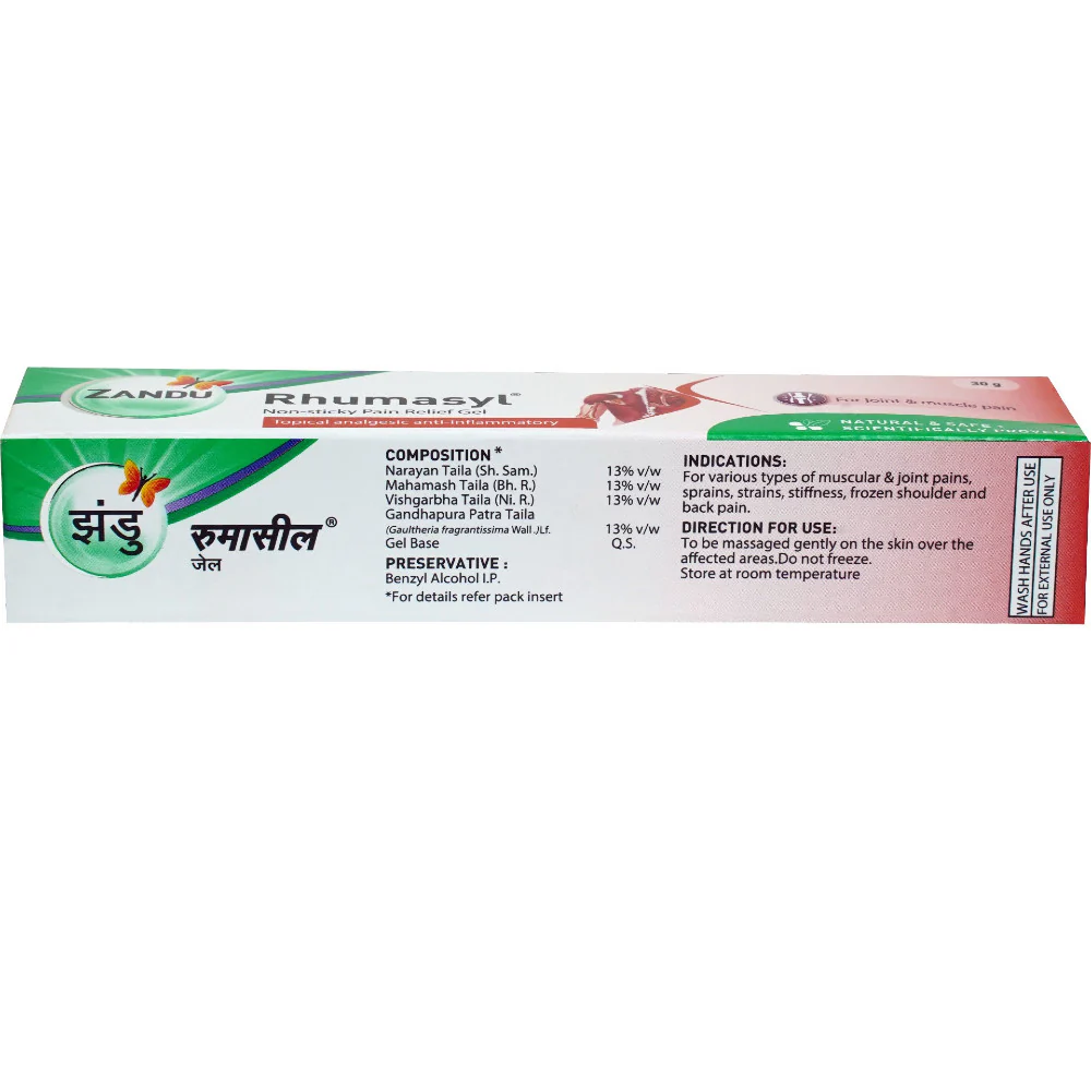 Zandu Rhumasyl Gel for Quick Pain Relief (Pack of 3) - Image 3