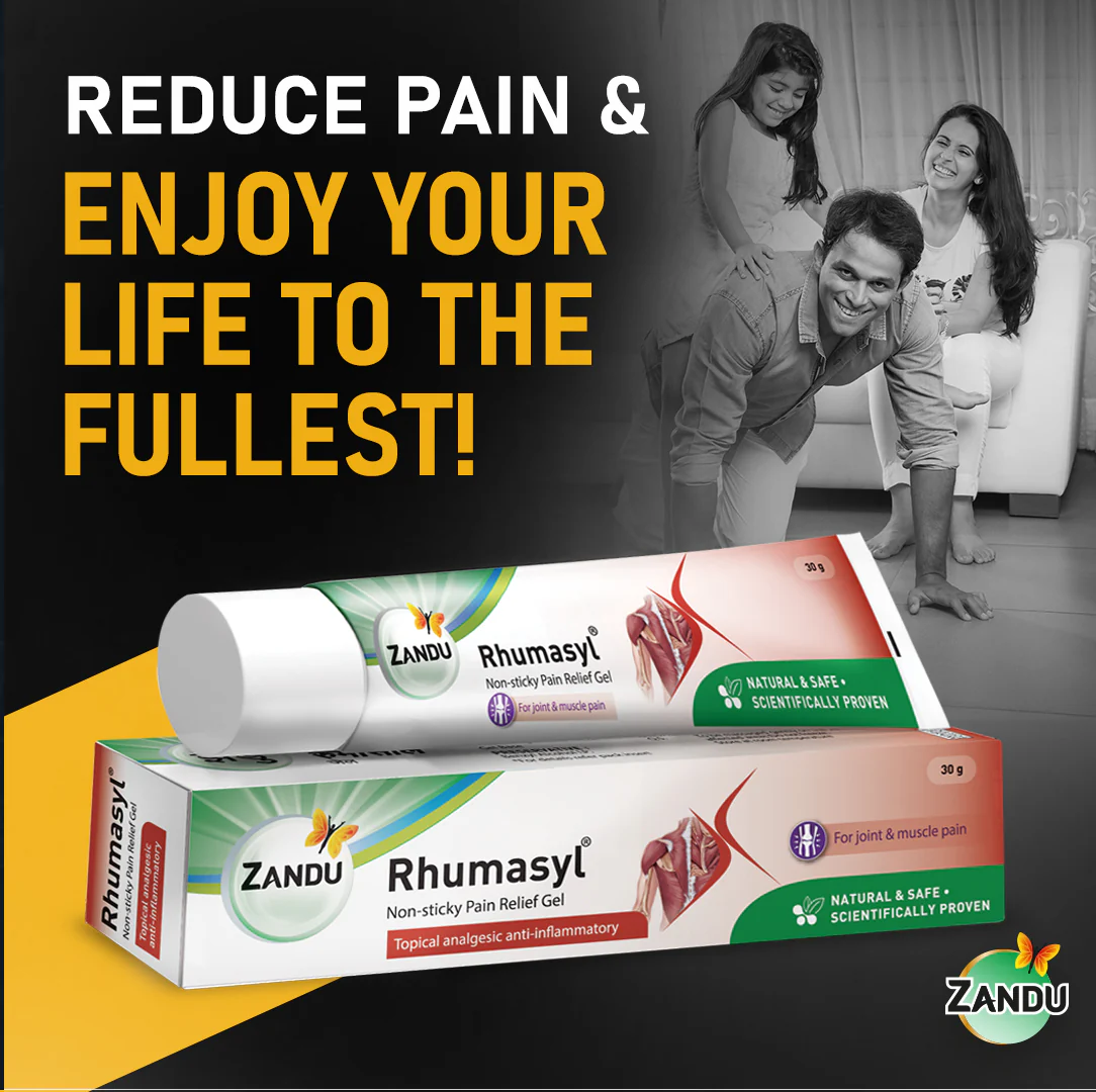 Zandu Rhumasyl Gel for Quick Pain Relief (Pack of 3) - Image 5