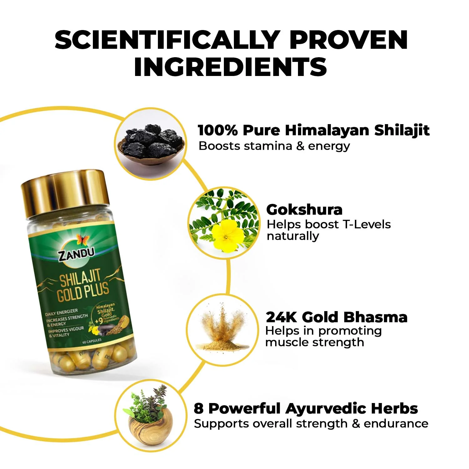 Zandu Shilajit Gold Plus Capsules - Image 3