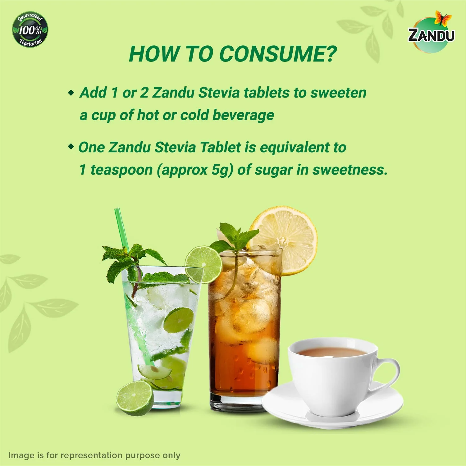 Zandu Stevia Tablets (Meethi Tulsi) - Image 3