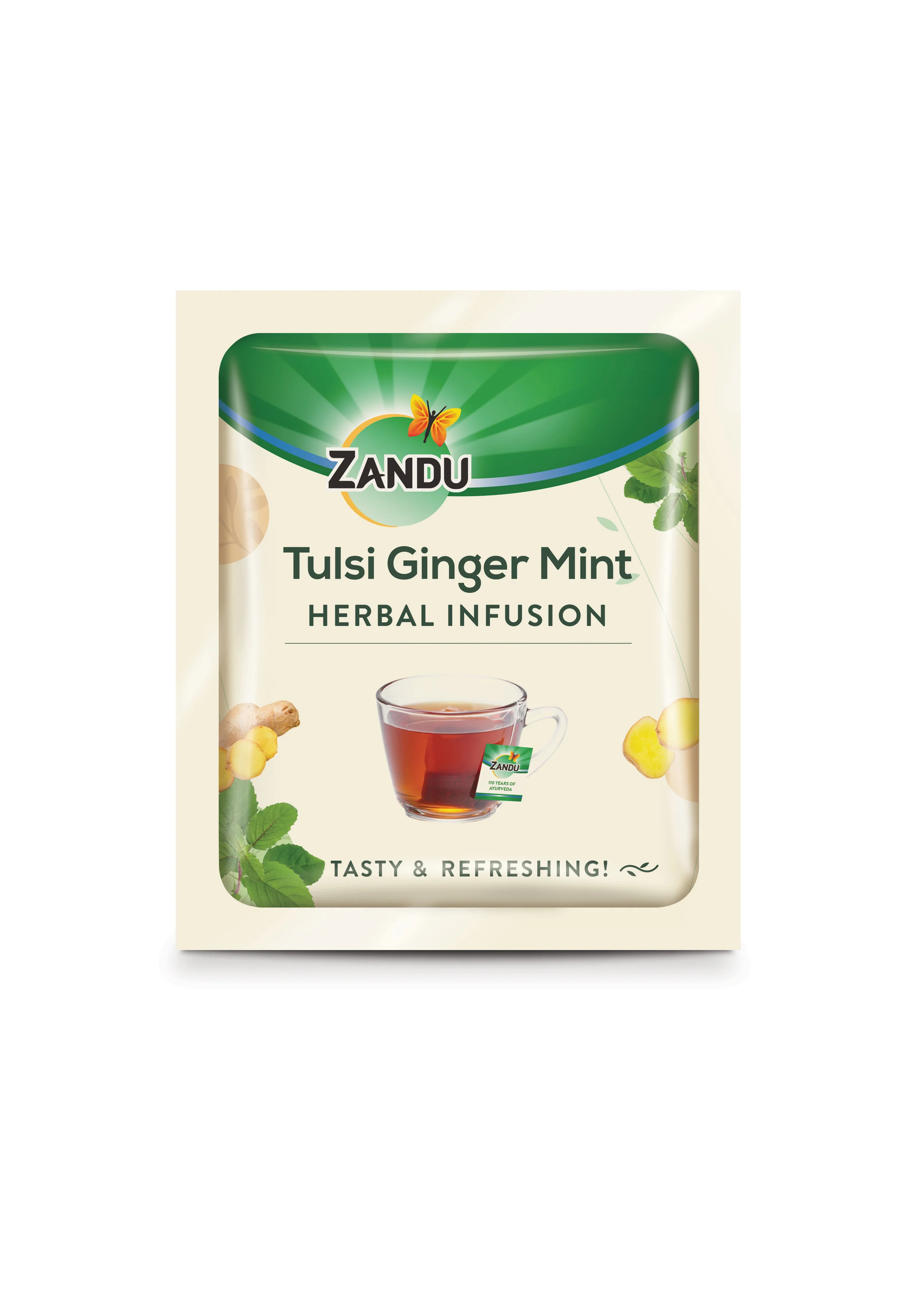 Zandu Tulsi Ginger Mint Tea - Cold & Cough Relief - Image 6