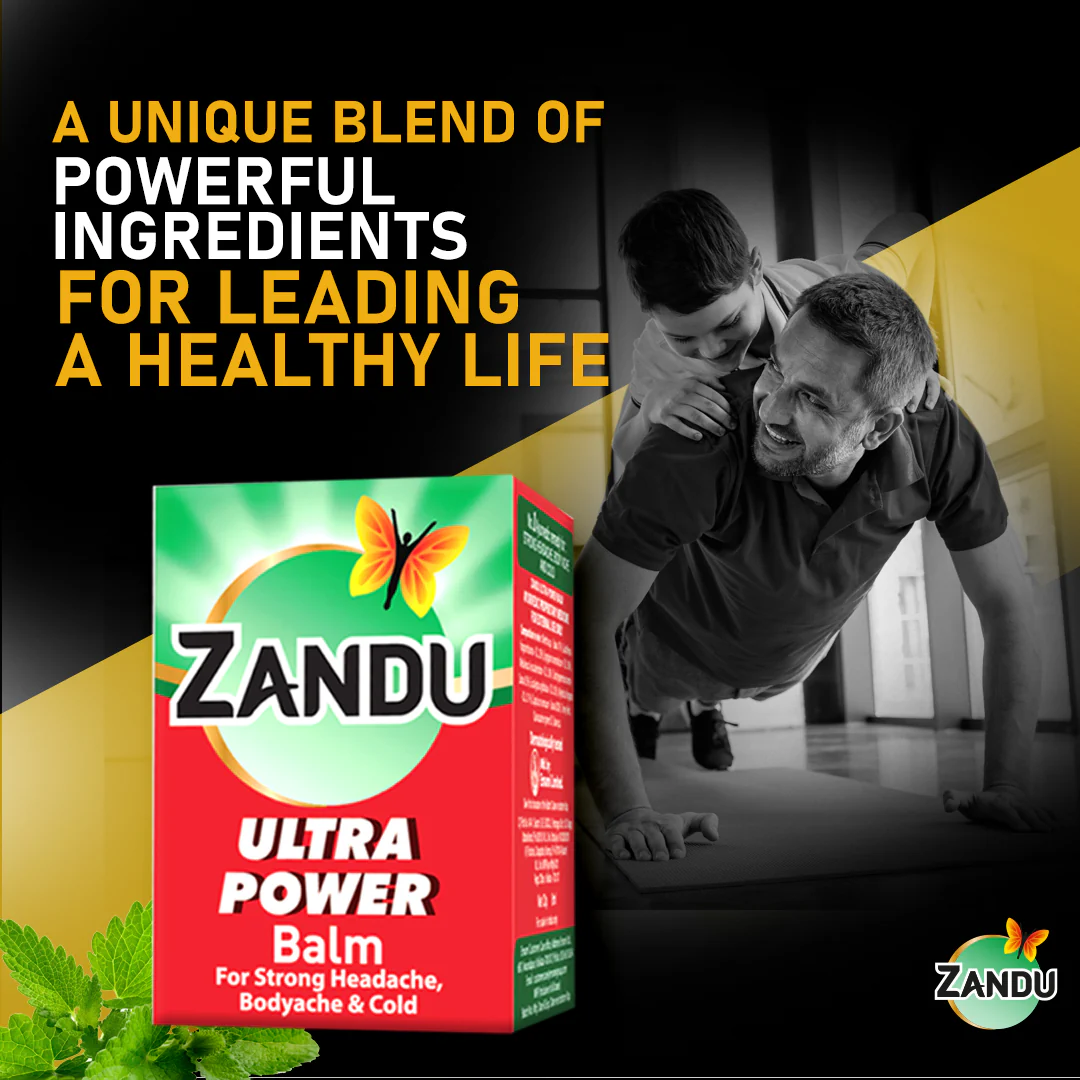 Zandu Ultra Power Red Balm | Ayurvedic Pain Relief Balm for Headache, Cold & Back Pain (Pack of 4) - Image 3